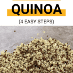 How to make tasty quinoa - season with broth in 4 easy steps. It's a high-protein choice.