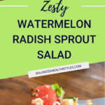 And now for something completely different, watermelon and radish sprouts make a spicy savory twist on fruit salad for summer!