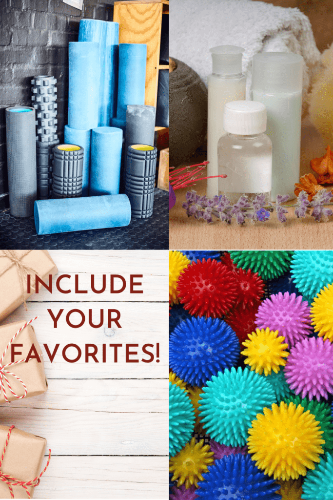 Massage balls and foam rollers are 5 star gift ideas for a sports recovery kit