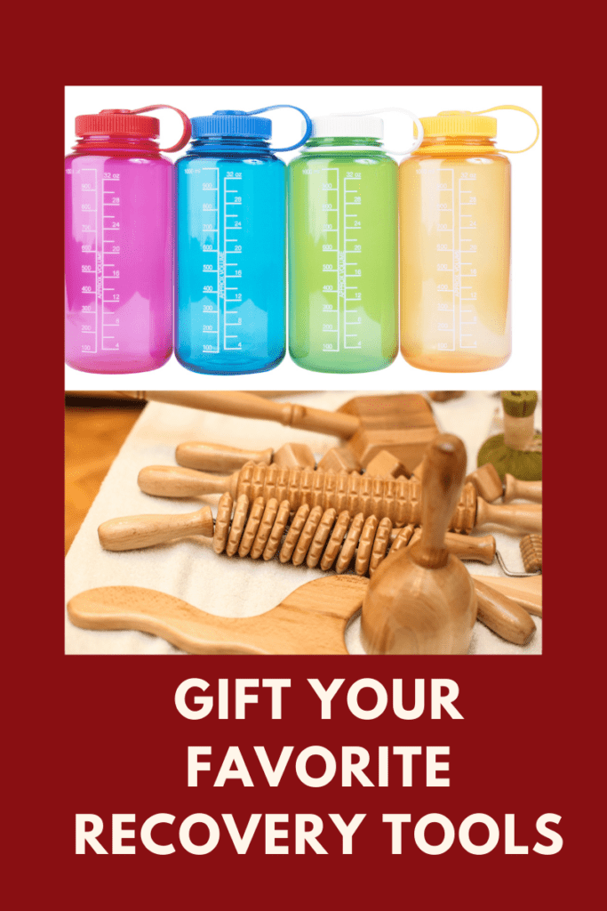 Hydration and self myofascial release are important parts of stress recovery, and tools to help are 5 star gift ideas in any sports recovery kit.