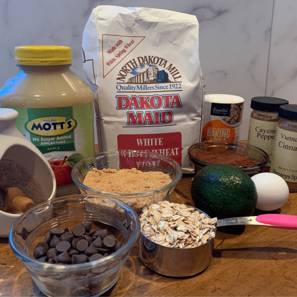 Ingredients for Mexican hot chocolate cookies