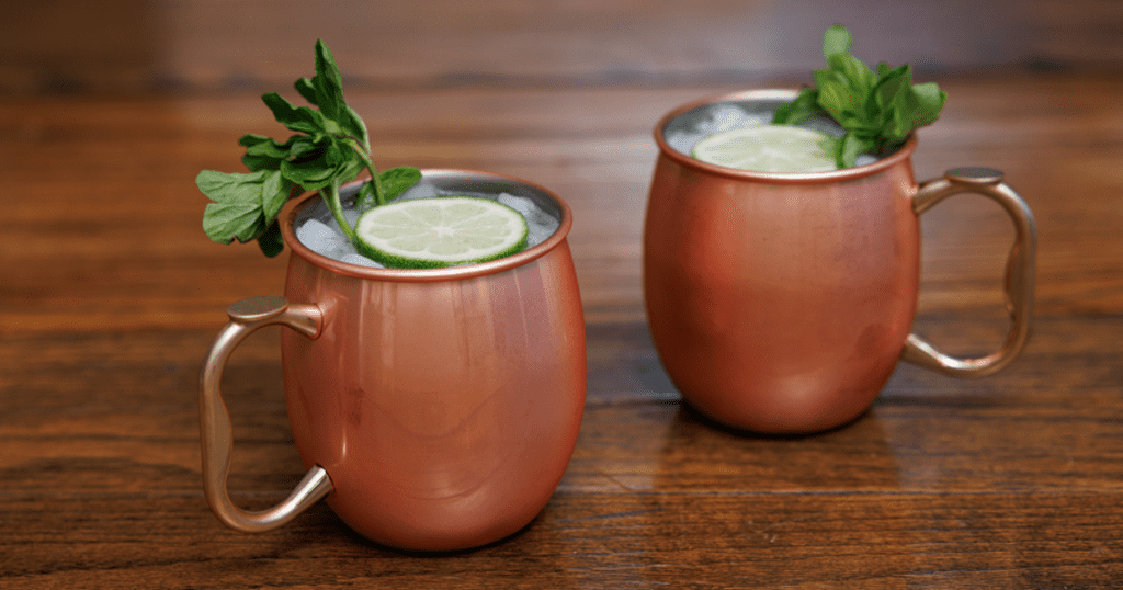 Served in a copper mug, a Mockscow Mule is the perfect mocktail, easy recipe to make quickly at a party for non-drinkers
