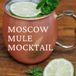 Mockscow Mule, a non-alcoholic drink or mocktail, made with ginger beer and lime juice.