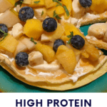 Grain free high protein crepes topped with fresh fruit is so healthy it can be an everyday treat