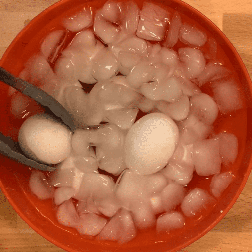 Make Instant Pot hard boiled eggs easy to peel by finishing in an ice bath