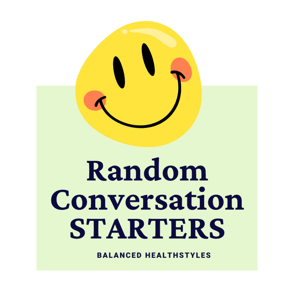 Smiley face drawing as an icon for random mealtime conversation starter questions