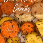 Oven Roasted Carrots: how long to roast carrots? 30-60 minutes depending on the thickness of each piece