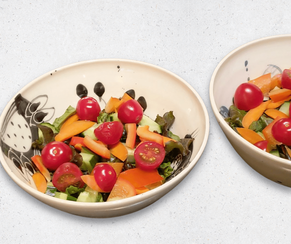 Healthy Mediterranean bowls with salad base, or cool weather option for warm Mediterranean grain bowls