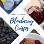 Blueberry crisps - This recipe for berry crisps with whole grain oat crumble is made in individual serving ramekins