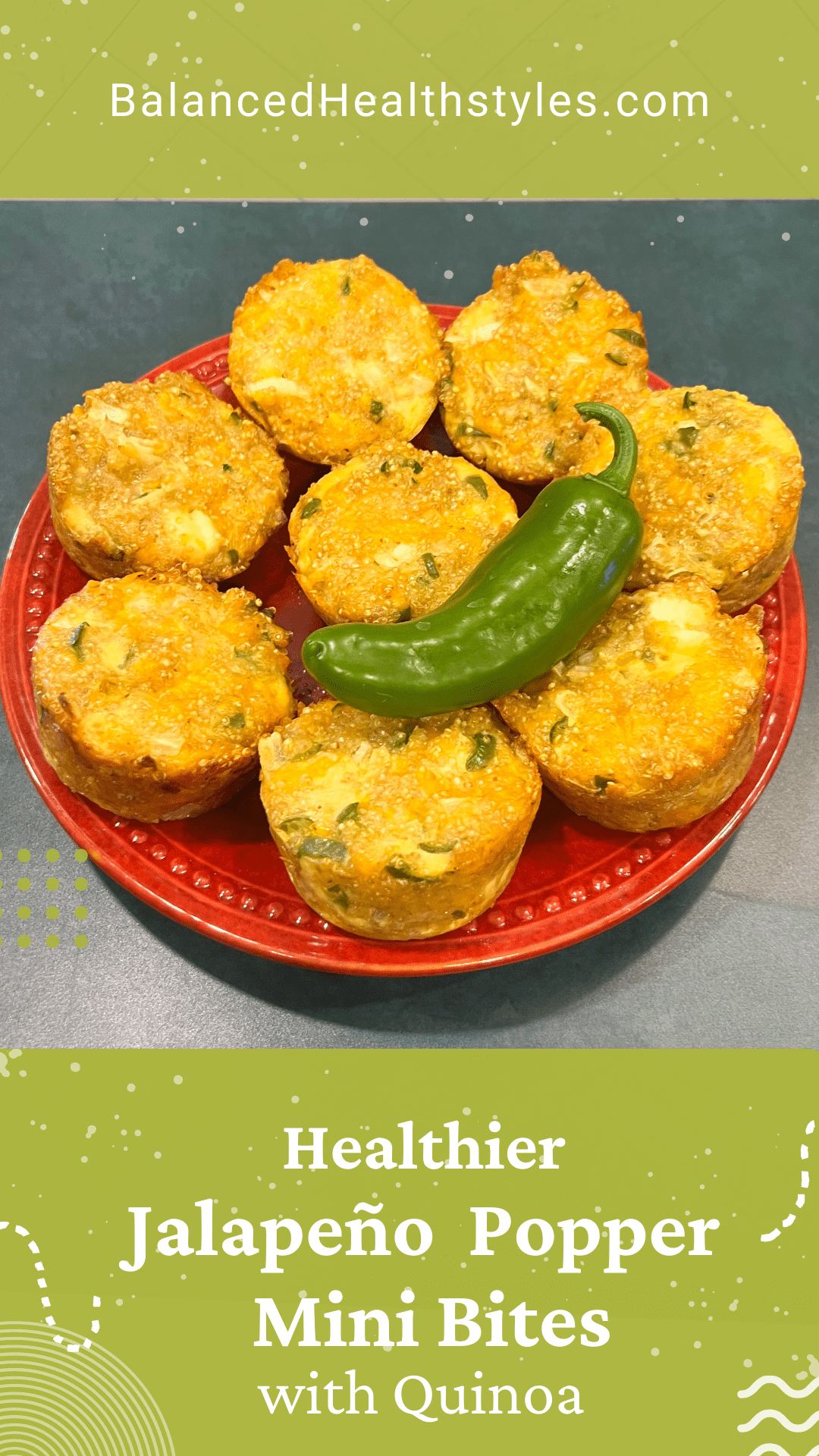 Healthier Baked Jalapeno Popper Bites with Quinoa