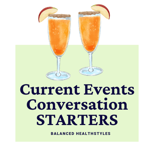 Brunch conversation starter with apple cider mimosa