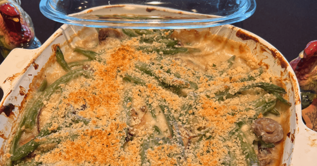 Recipe for a healthy green bean casserole from scratc