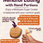 Handy portion control how to: Cookie as ½ thumb of fat aligns with health goals.