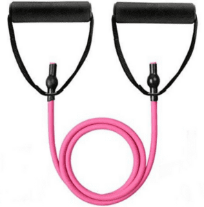 Using long resistance bands without handles offers more options for a challenging workout