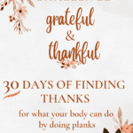 Holiday exercise challenges. Planksgiving 30 day challenge - Planks and thanks.