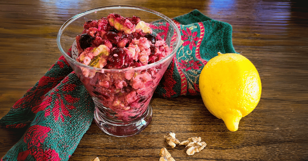 Fresh cranberry apple relish is the healthiest holiday sauce recipe