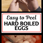 Avoid the frustration of difficult-to-peel eggs with this simple and quick trick for easy to peel hard boiled eggs recipe.