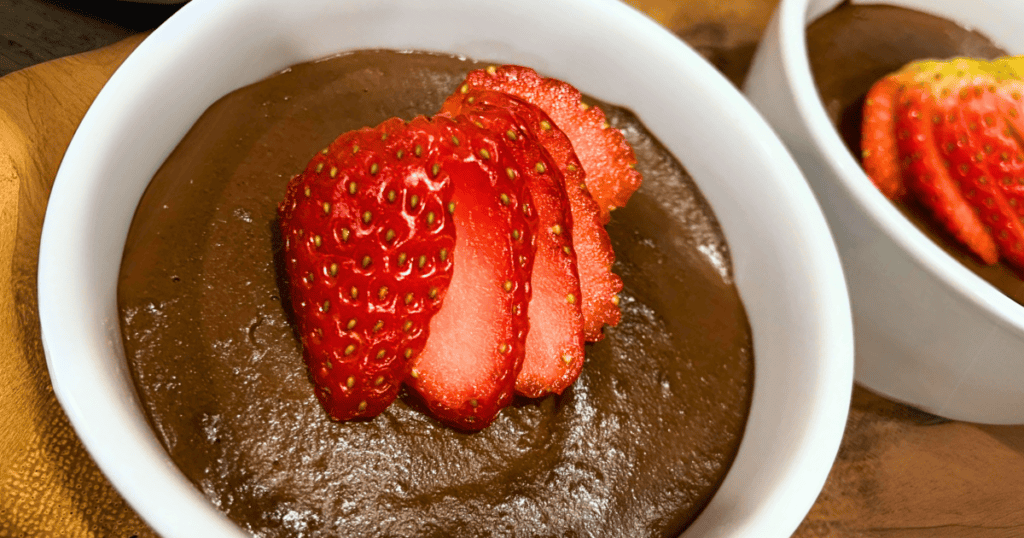 This vegan Pot de Crème no bake chocolate custard recipe is so easy to make at home, and is nut free with no added oil.