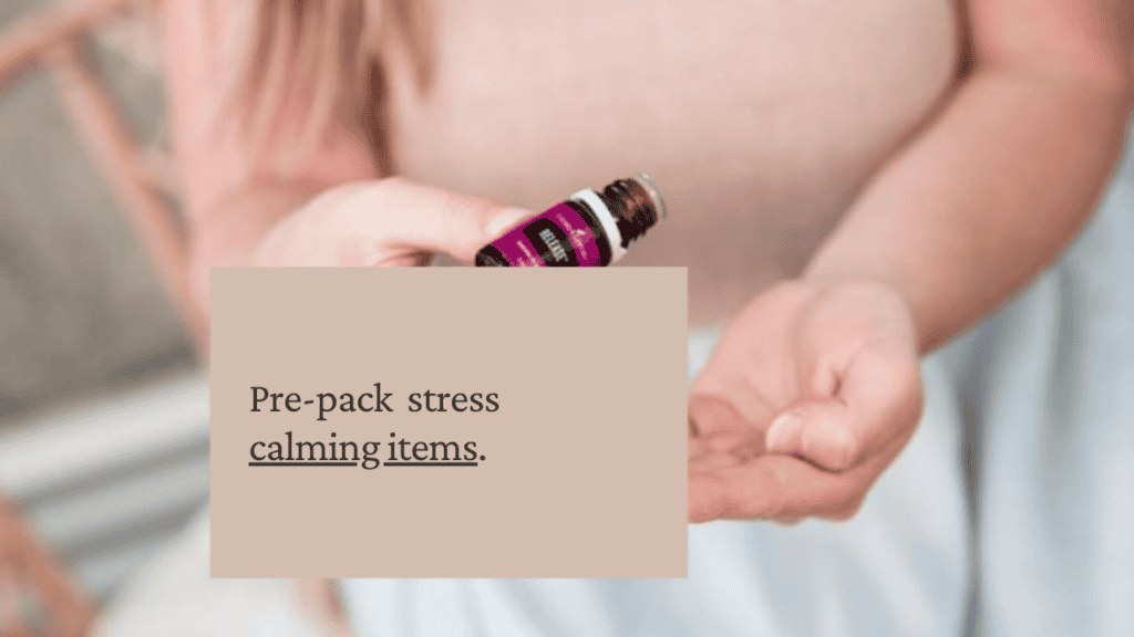 Stress relief tools for holidays: self-care kit with calming essentials to support emotional well-being during difficult times.