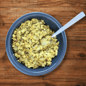 Egg alternative for a heart healthy diet - tofu scramble breakfast